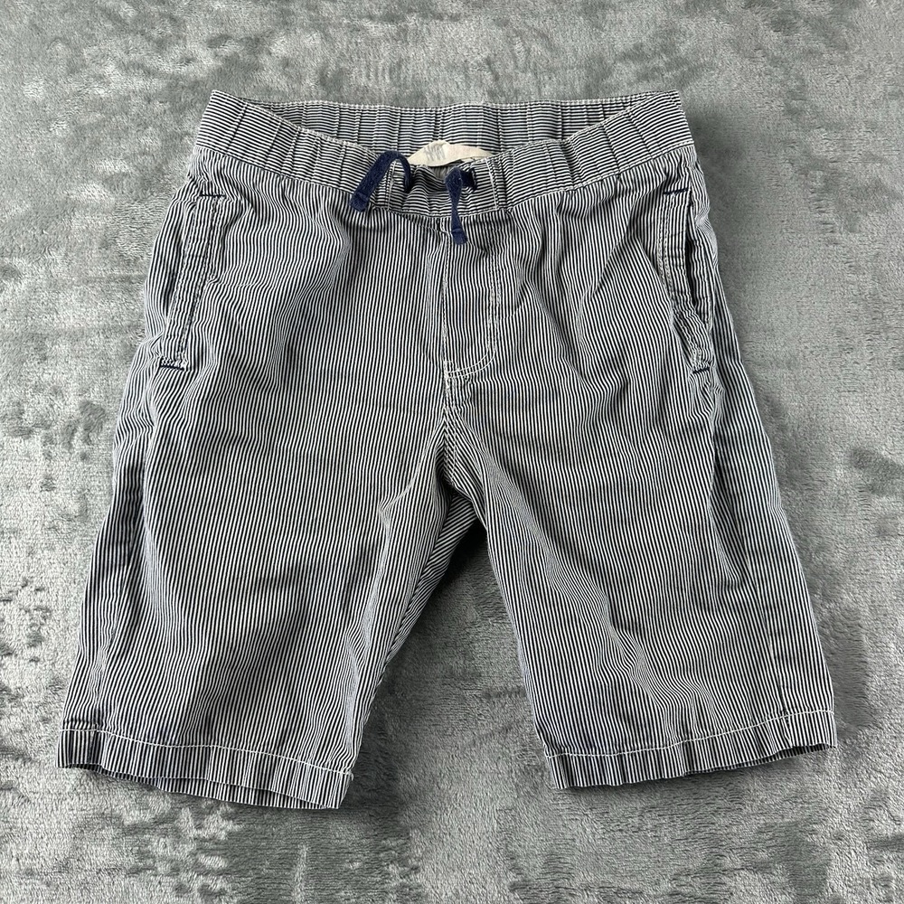 H&M Shorts Boys 6 - 7 Y Navy Blue & White Stripes